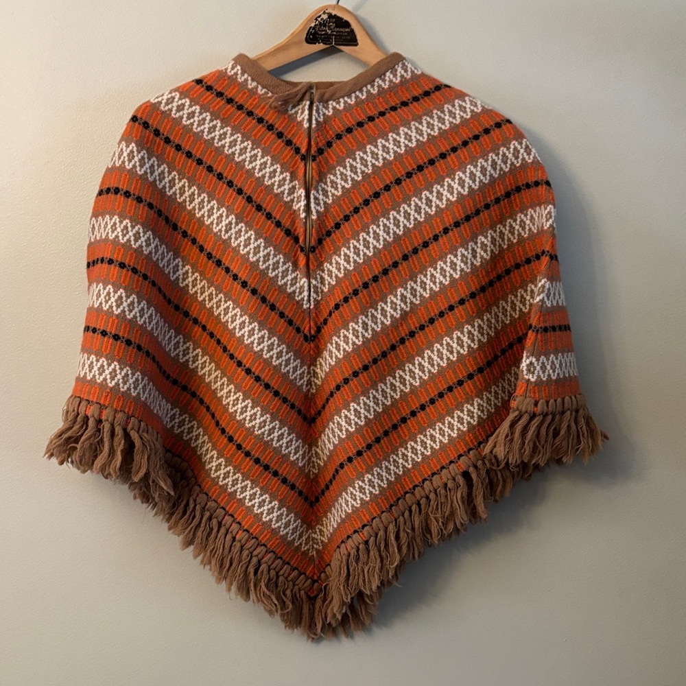 Vintage 70’s Madawaska Weavers Poncho Half-Zip One Size
